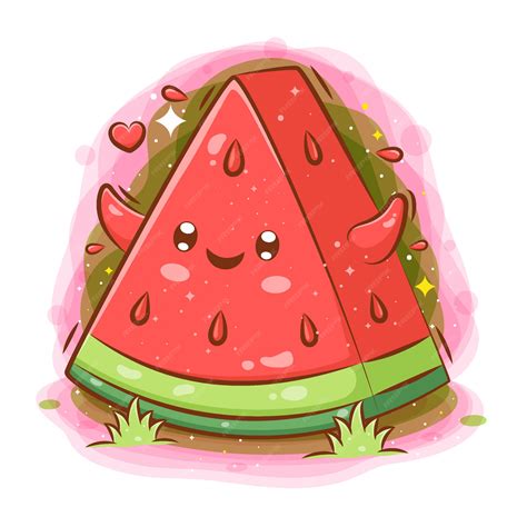 cute kawaii watermelon|cute drawings of watermelon.